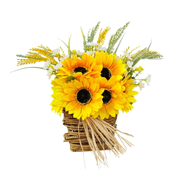 Promotion!Corona de letras de girasol, decoración colgante de puerta, accesorios para festivales, colgante de pared de ventana colgante