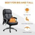 thumbnail image 4 of Vinsetto Big and Tall Executive Office Chair with Vibration Massage, Black, 4 of 9