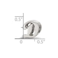 thumbnail image 2 of 925 Sterling Silver Polished Reflections Letter Name Personalized Monogram Initial D Script Bead Charm 10.91x10.91mm Wid, 2 of 2