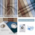thumbnail image 2 of Fsddascl Blue Brown Blackout Curtains for Bedroom/Living Room, Thermal Insulated Kitchen Curtains, Farmhouse Wood Grain Vintage Vertical Striped Grommet Darkening Window Treatment Drapes 42"x84"x2, 2 of 6