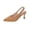 Khaki, variant on ShiShine Women's Slingback Kitten Heels Closed Pointed Toe Backless Wedding Party Dress Pumps Shoes
