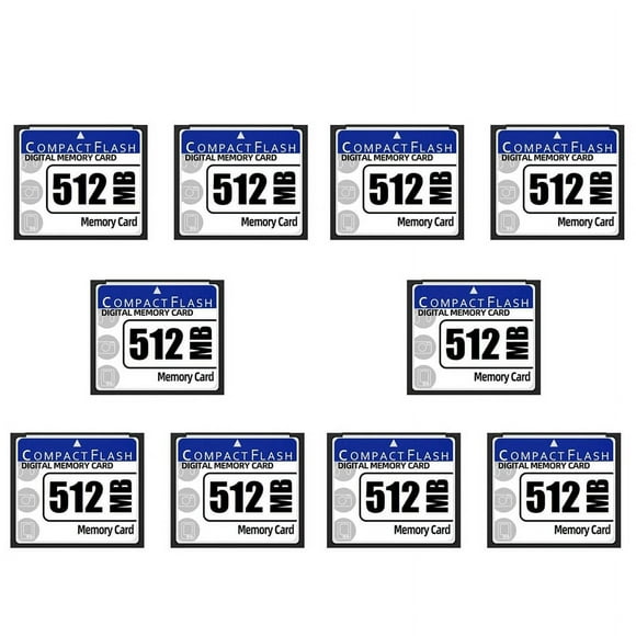 10X Carte Mémoire CompactFlash 512 Mo pour Appareil Photo, Machine Publicitaire, Carte d'Ordinateur Industriel