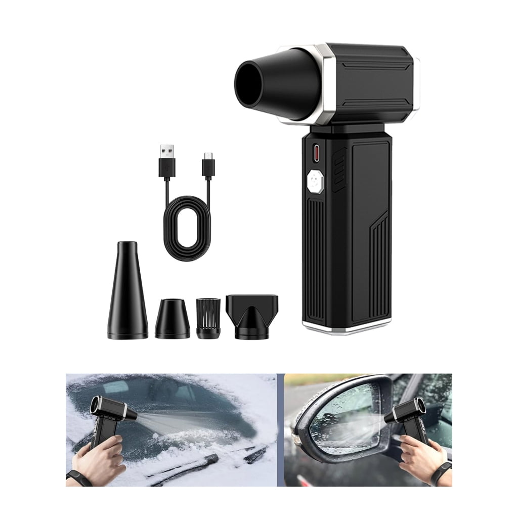 WINDLAND Dry Blower with Replacement Nozzle Electric Air Duster Cordless Air Duster for Computer Keyboard Car Home Dust Removal