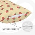 thumbnail image 5 of Fotbe Strawberries Pillow Cases - Envelope Closure - Luxury, Extra Soft, Cooling Pillow Covers - Wrinkle, Fade, Stain Resistant-14"x20", 5 of 8