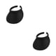 thumbnail image 3 of Jumpingount Sombreros para el sol Protección de verano Gorras con clip Visera de lino transpirable Béisbol Ala ancha Parte vacía Color sólido negro 2piezas Jumpingount CBP266798, 3 of 6