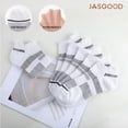 thumbnail image 5 of JASGOOD 12 Pairs Mens Ankle Socks Low Cut Cushioned Athletic Short Socks with Heel Tab, 5 of 5
