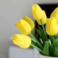 thumbnail image 6 of HESHENG Artificial Tulips Real Touch Fake Flowers Artificial Tulips Flowers Arrangement Bouquet for Home Room Office Wedding Party, Yellow, 6 of 9
