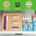 thumbnail image 3 of Ziplock Bag Organizer, Bamboo Storage Bag Holder Baggie Organizer for Drawer and Wall Mount, Compatible with Gallon, Quart, Sandwich, Snack Size Bag, 3 of 7