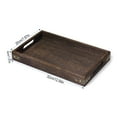 thumbnail image 2 of Wood Serving Tray with Handles, Snack Tray Great for, Breakfast, Coffee Tables, Restaurant, 2 of 6
