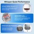 thumbnail image 4 of Open Top Self Cleaning Litter Box,70L Automatic Cat Litter Box Self Cleaning with APP Control,Low Noise,Safety Protection,Anti-Pinch Protection&Easy Access Step for Senior Cats,Multiple Cats(White), 4 of 11