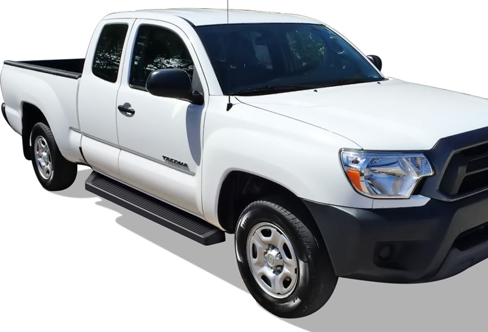 APS Black Running Boards Style Compatible with Toyota Tacoma 2005-2023 Extended Access Cab (Nerf Bars Side Steps Side Bars)