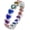 size 6, variant on Chakra Ring 925 Sterling Silver Heart 7 Colorful Cubic Zirconia Chakra Rainbow Ring for Women Valentine's Day Presents