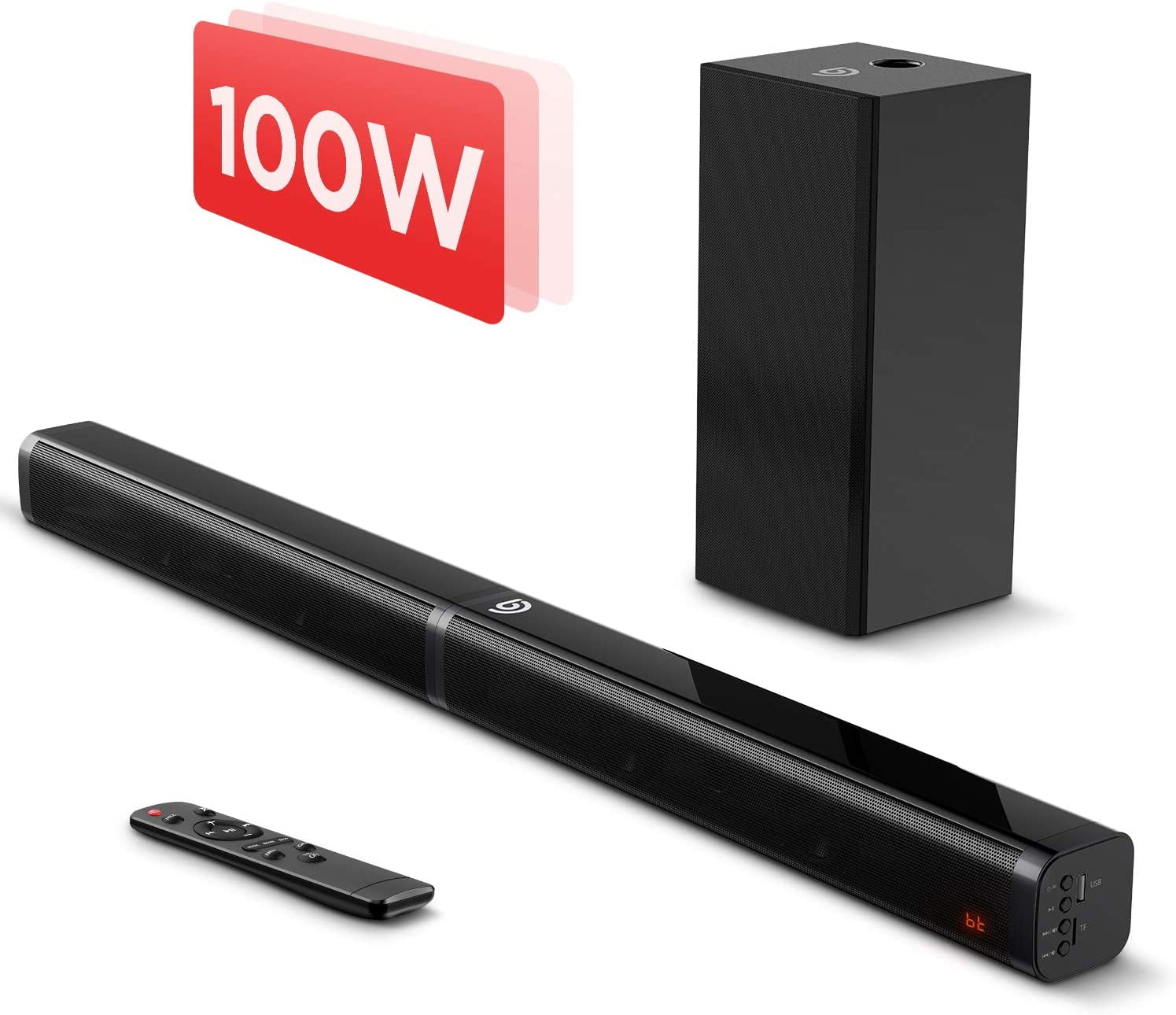 Sound Bar Bomaker 21 Ch Soundbar With Subwoofer 5 Eq Modes 110db