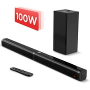 SoundBars with Subwoofer| Bomaker 2.1 CH Sound bar For TV| 5 EQ Modes| 110dB| Bluetooth 5.0| LED Display- Upgraded