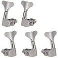 thumbnail image 1 of Ensemble 5 Pcs Boutons Queue de Poisson Tuners de Basses Clés de Mécanique Têtes 3L2R Argent, 1 of 5