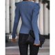 thumbnail image 4 of Suéter Otoño Invierno V cuello puro color puff manga larga moda Slim casual mujeres suéter para interior al aire libre, 4 of 6