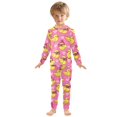 thumbnail image 3 of Dailycode Cotton Pajama Set Snug Fit Long Sleeve Top and Pants for 18M-8Y Duck with Sunglasses, 3 of 7
