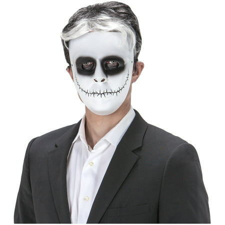 Day Of The Dead Comic Face Skeleton Skellington Face Mask Halloween Costume
