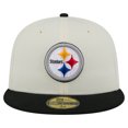 thumbnail image 2 of Men's New Era  Cream/Black Pittsburgh Steelers Main 59FIFTY Fitted Hat, 2 of 6