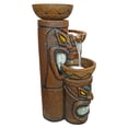 thumbnail image 3 of Design Toscano SS11521 Aloha Tiki 3 Bowl Garden Decor Cascading Fountain Water Feature, 29 Inch, Full Color, 3 of 5