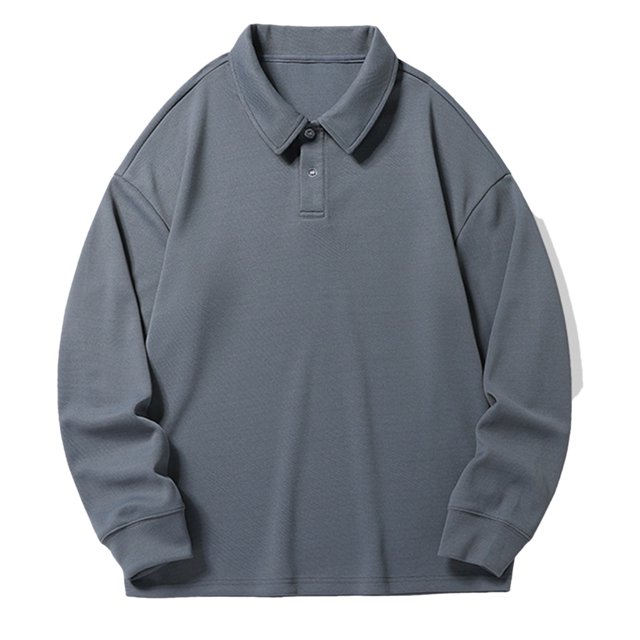 Oversized Tshirts for Men Long Sleeve Soft Collared Big Tall Grey Graphic Fall Tees size XXXXXXXL