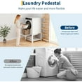 thumbnail image 6 of Garvee 29-Inch Washer Dryer Pedestal with Pull-Out Shelf, Anti-Vibration Storage Base, 800LB Capacity, White, 6 of 7