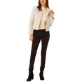 thumbnail image 2 of INSPIRE CHIC Women's Elegant Button-Down Point Collar Short Coats L Beige, 2 of 5