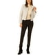 thumbnail image 2 of Abrigo corto elegante de una sola botonadura con cuello de punta y bolsillos para mujer INSPIRE CHIC color beige XL, 2 of 5