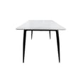 thumbnail image 2 of Mesa de Comedor SORA 1326 Mundo In Cubierta Rectangular de Piedra Sinterizada Base Metálica Resistente Bordes Redondeados Diseño Moderno Blanco, 2 of 7
