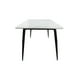 thumbnail image 2 of Mesa de Comedor SORA 1326 Mundo In Cubierta Rectangular de Piedra Sinterizada Base Metálica Resistente Bordes Redondeados Diseño Moderno Blanco, 2 of 7