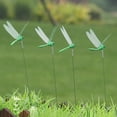 thumbnail image 2 of Moocorvic 8Pcs Garden Stakes, Artificial Plastic Dragonflies Garden Pole for Indoor Outdoor Yard Patio 11inch (Green), 2 of 7
