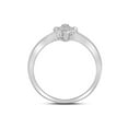 thumbnail image 4 of Solid 925 Sterling Silver Round Diamond Simple Square Cluster Engagement Wedding Anniversary Ring Band .01 Ct. - Size 5, 4 of 5