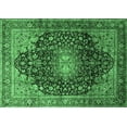 thumbnail image 1 of Ahgly Company Indoor Rectangle Medallion Emerald Green Traditional Area Rugs, 7' x 10', 1 of 4
