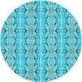 thumbnail image 1 of Ahgly Company Indoor Square Patterned Dark Turquoise Green Area Rugs, 3' Square, 1 of 6