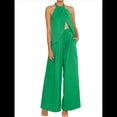 thumbnail image 2 of Conjunto de Dos Piezas para Mujer, Verano 2025, Informal, Sin Mangas, Cuello Alto, Top Corto, Pantalones de Pierna . Verde M, 2 of 9