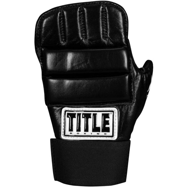 Title Boxing Supreme Leather Bag Gloves - M - Gold/Silver