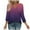 Pink-Shirts, variant on Jsaierl Women's 3/4 Sleeve Tops Casual V Neck Shirts Boho Gradient Petite Blouses Workout Loose Fit T-shirts Top S-2XL