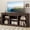 Black walnut color, variant on Uforic 59 Inch Modern Entertainment Center with Adjustable Shelves, Media Console Fits 65 Inch TVs for Living Room, Black Walnut