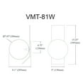 thumbnail image 2 of VMT-81W-MB Dainolite Valemont - 1 Light Wall Sconce-Matte Black Finish, 2 of 3