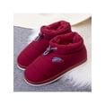 thumbnail image 4 of Gomelly Womens Slipper Fuzzy Warm Shoes Slip On House Slippers Mid Top Winter Shoe Bedroom Indoor Outdoor Home Booties Red 5.5-6, 4 of 9