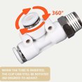 thumbnail image 4 of T Shape Hose Connector, 50PCS Quick Insertion 0Mpa-1.6Mpa Tee Air Fittings  for 6mm PU Nylon Hoses for Pneumatic System, 4 of 7