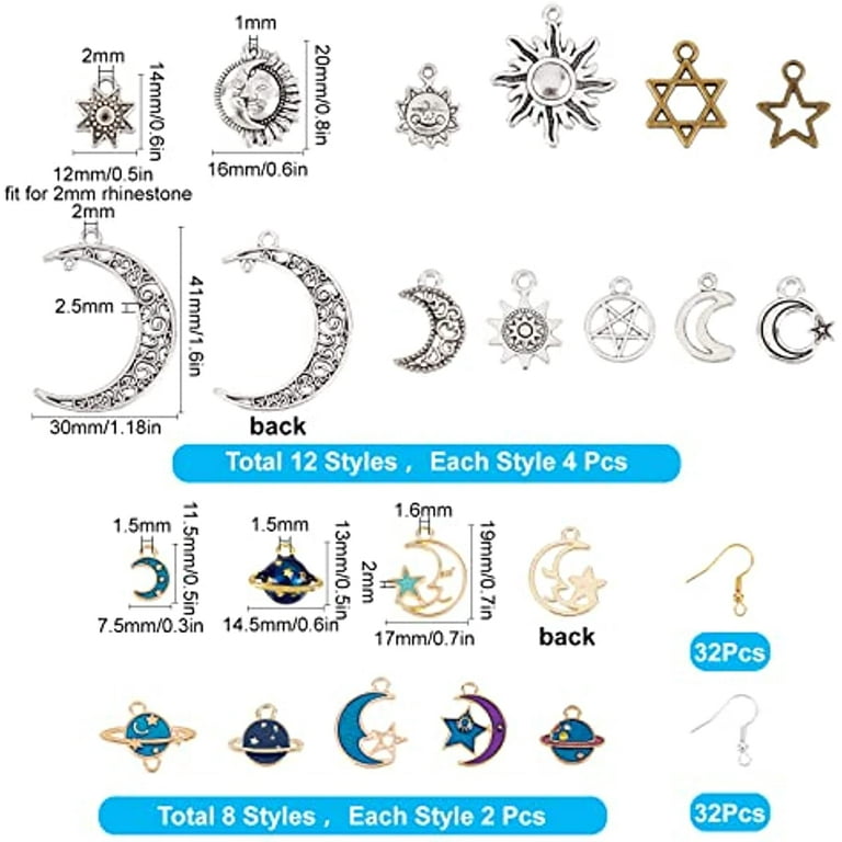 Shop SUNNYCLUE 1 Box DIY 10 Pairs Snake Charms Cobra Charm Earring Making  Starter Kit Star Hollow Moon Crescent Charm Sword Animal Charms for Jewelry  Making Kits Rondelle Beads Linking Ring Adult
