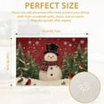 thumbnail image 3 of Christmas Snowman Table Placemats,Pine Tree Cardinal Bird Heat Resistant Placemats, Set of 6 Washable Non-Slip Table Mats for Dining Home Kitchen Party Indoor 12x18 Inch, 3 of 7