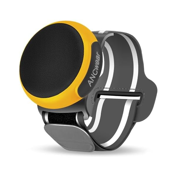 wonima11 Wearable Bluetooth Speaker with TWS Dual Pairing, White Noise & Clip-On Design, Waterproof for Outdoor Sports (Yellow)
