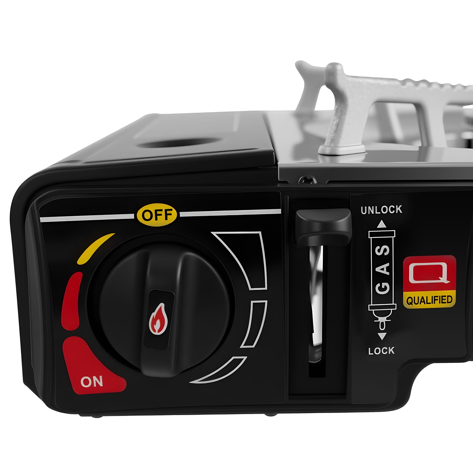 Modern Tabletop Camping Stove For Outdoor Cooking, Comes With Baking Pan And Carrying Case