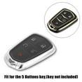 thumbnail image 3 of Unique Bargains Car Key Fob Cover 5 Button Remote Key Fob Case TPU Button Full Protector Cover Black for Cadillac XT5 2017-2020, 3 of 7