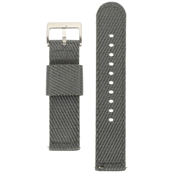 BESTYASH Grey Nylon Watch Band Adjustable Replacement Strap for Everyday Wear and Comfort