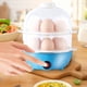 thumbnail image 5 of Mini Egg Cooker Acero inoxidable | Máquina de huevos cocidos eléctricos de doble capa | Cocina hasta 14 huevos | Aparato compacto para ahorrar espacio | Apagado rápido y automático | Negro Azul Rosa, 5 of 6