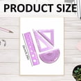 thumbnail image 3 of Flexible Geometry Ruler Set,6.29in Bendable Measuring Kit 4‑Piece,Pink Soft Plastic Protractor Triangle Rulers for Drafting Craft DIY Graphic Work,Cost‑Effective Must‑Have, 3 of 9