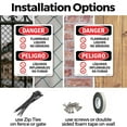 thumbnail image 3 of Flammable Liquids No Smoking Bilingual OSHA Danger Rigid Plastic Sign 14 Inch x 10 Inch - 10 Pack, 3 of 8
